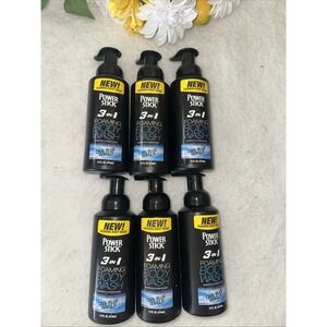 Power Stick 3-in-1 foaming body wash shampoo conditioner cool blue water Lot 6